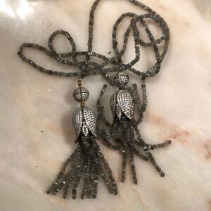 Handmade designer labradorite necklace 